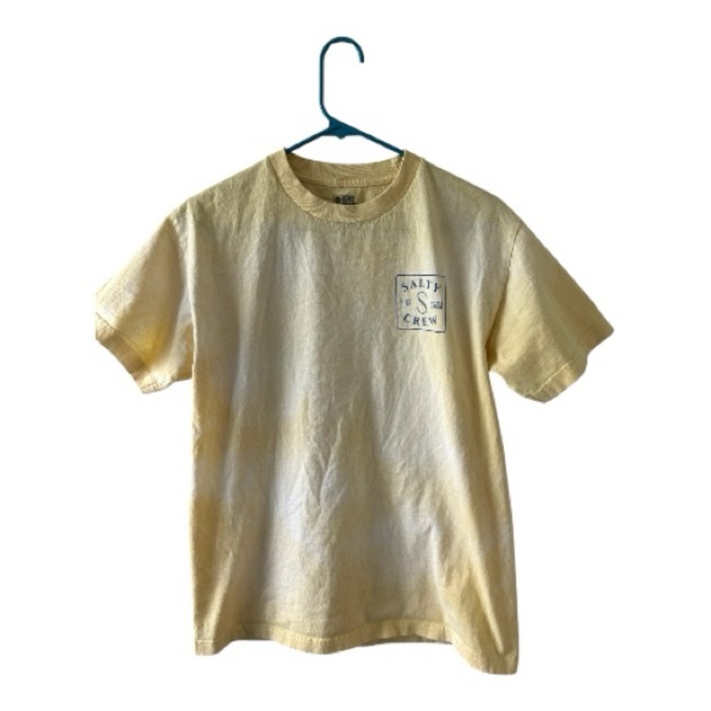 Salty Crew Bleach Dyed T Shirt Medium Custom Upcycled Surf Graphic Tee